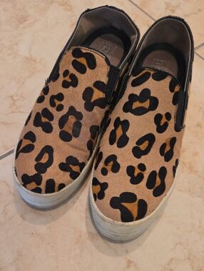 Skechers Platform | Leopard Print Slip-On Sneakers